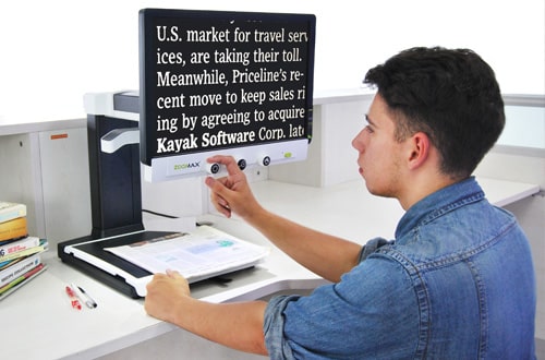 Zoomax Desktop Video Magnifier for low vision