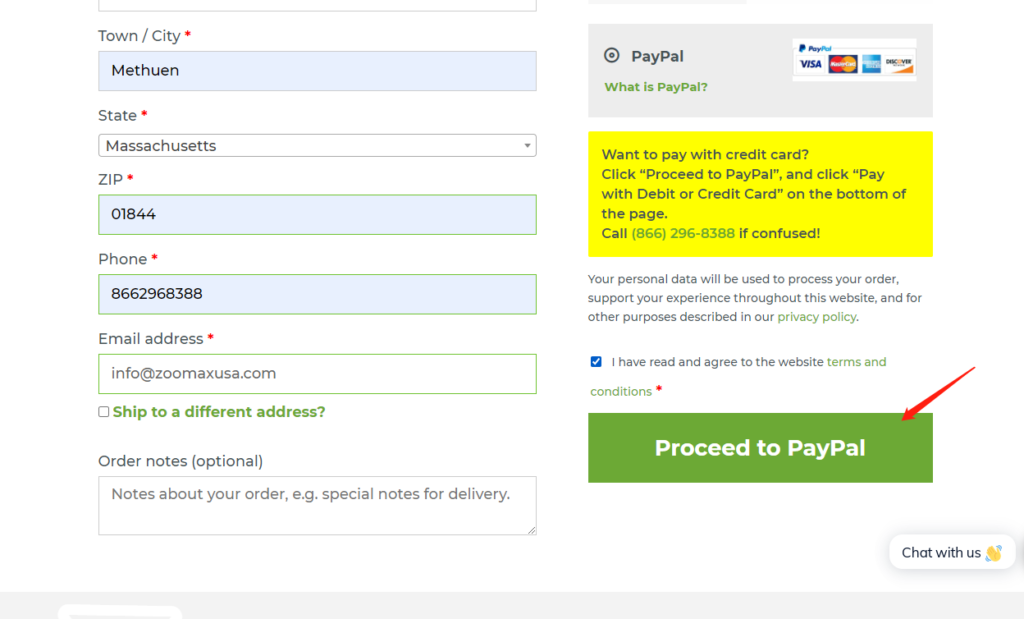 Proceed To Paypal