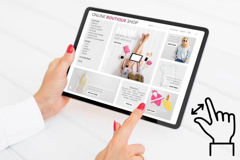 magnification function for low vision people on the tablets