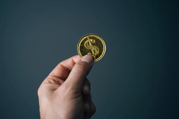 dollar with coin