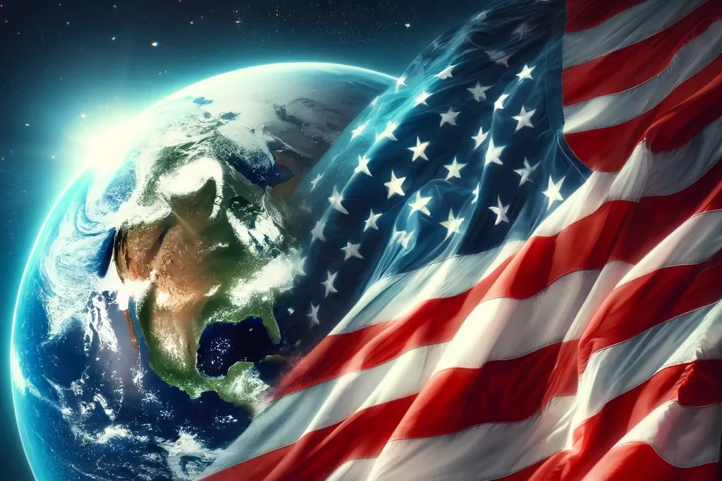 usa flag and eatrh
