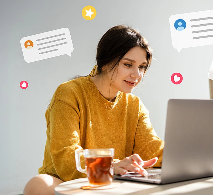 girl on internet